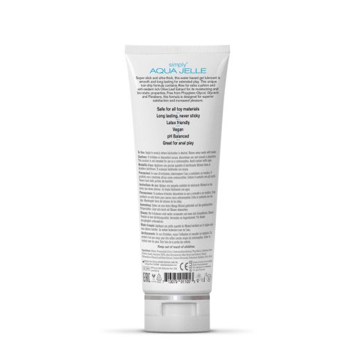 Wicked Simply Aqua Jelle Water Based Lubricant 4 Oz. - Image 2