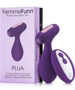 Femmefunn Plua Rechargeable Remote-Controlled Silicone Vibrating Anal Plug Dark Purple