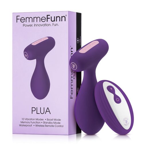 Femmefunn Plua Rechargeable Remote-Controlled Silicone Vibrating Anal Plug Dark Purple