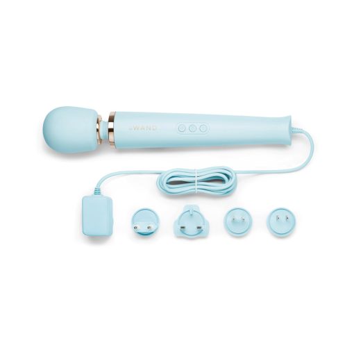 Le Wand Plug-In Vibrating Massager Sky Blue - Image 5