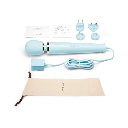 Le Wand Plug-In Vibrating Massager Sky Blue - Image 7
