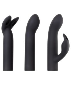 Evolved Four Play Rechargeable Silicone Bullet Vibrator And 3-Piece Sleeve Set Black