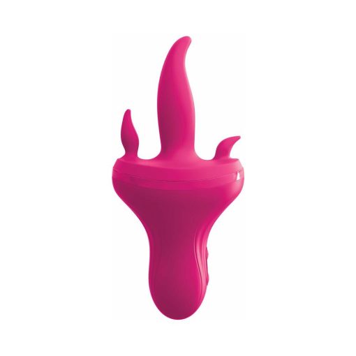 3Some Holey Trinity Triple Tongue Vibrator Rechargeable Silicone Red - Image 2