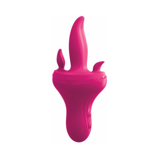3Some Holey Trinity Triple Tongue Vibrator Rechargeable Silicone Red - Image 3