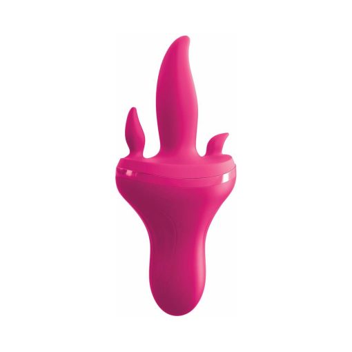 3Some Holey Trinity Triple Tongue Vibrator Rechargeable Silicone Red - Image 4