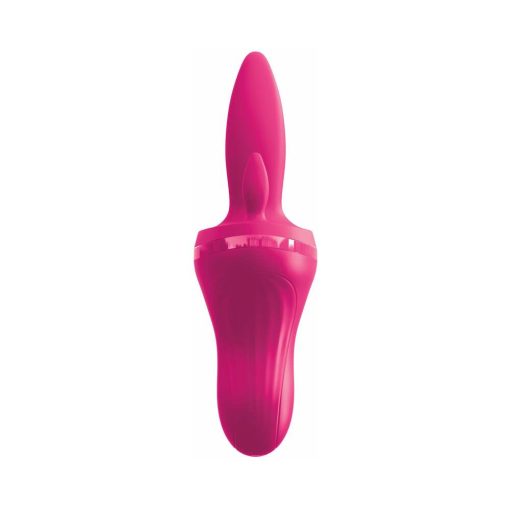 3Some Holey Trinity Triple Tongue Vibrator Rechargeable Silicone Red - Image 5