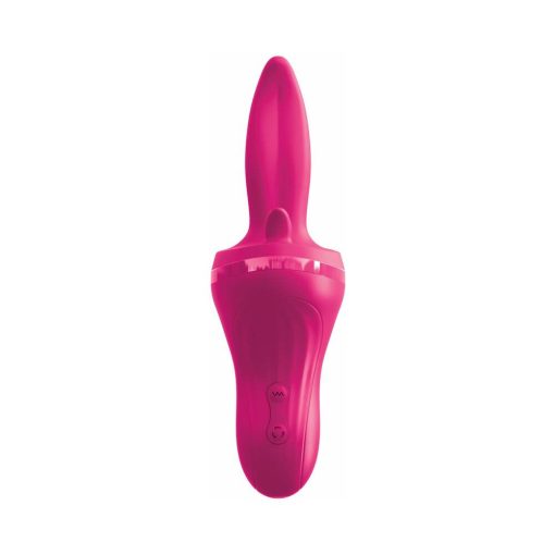 3Some Holey Trinity Triple Tongue Vibrator Rechargeable Silicone Red - Image 6