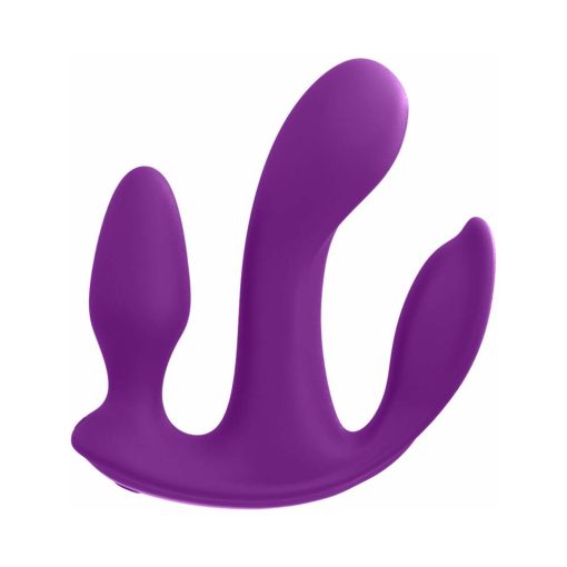 3Some Total Ecstasy Triple Stimulation Silicone Vibrator Purple - Image 2