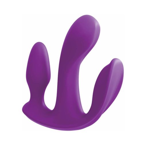 3Some Total Ecstasy Triple Stimulation Silicone Vibrator Purple - Image 3