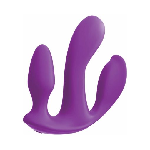 3Some Total Ecstasy Triple Stimulation Silicone Vibrator Purple - Image 4
