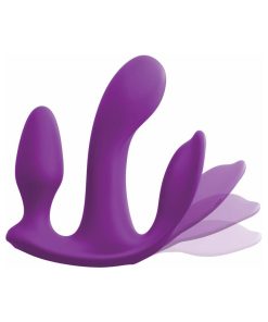 3Some Total Ecstasy Triple Stimulation Silicone Vibrator Purple