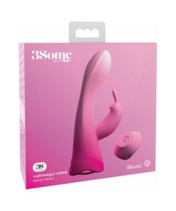 3Some Wall Banger Rabbit Vibrator – Suction Cup Remote Vibe (Pink)
