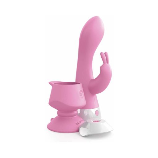 3Some Wall Banger Rabbit Vibrator – Suction Cup Remote Vibe (Pink) - Image 2