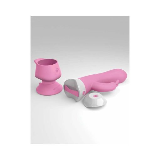3Some Wall Banger Rabbit Vibrator – Suction Cup Remote Vibe (Pink) - Image 5