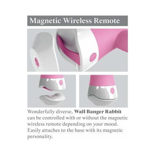 3Some Wall Banger Rabbit Vibrator – Suction Cup Remote Vibe (Pink) - Image 9