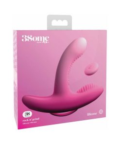 3Some Rock N' Grind Dual Stimulation Silicone Vibrator Pink