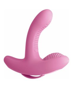 3Some Rock N' Grind Dual Stimulation Silicone Vibrator Pink