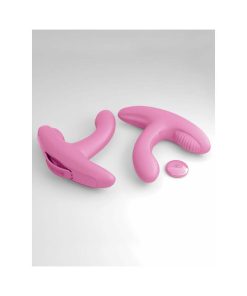 3Some Rock N' Grind Dual Stimulation Silicone Vibrator Pink