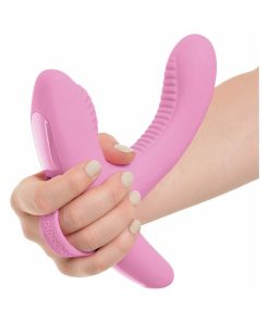 3Some Rock N' Grind Dual Stimulation Silicone Vibrator Pink