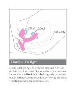 3Some Rock N' Grind Dual Stimulation Silicone Vibrator Pink