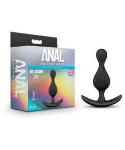Anal Adventures Platinum Silicone Wave Plug Black