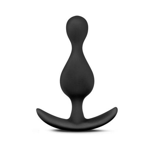 Anal Adventures Platinum Silicone Wave Plug Black - Image 2