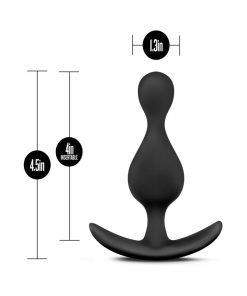 Anal Adventures Platinum Silicone Wave Plug Black