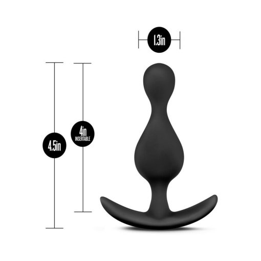 Anal Adventures Platinum Silicone Wave Plug Black - Image 5
