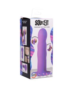 Squeeze-It Squeezable Wavy Dildo Purple