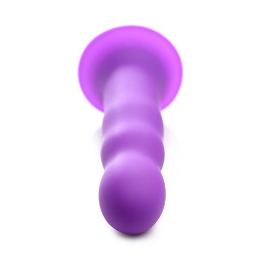 Squeeze-It Squeezable Wavy Dildo Purple - Image 4