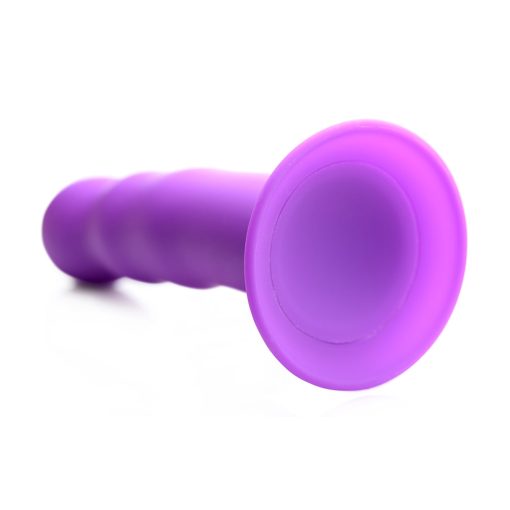 Squeeze-It Squeezable Wavy Dildo Purple - Image 5