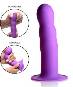 Squeeze-It Squeezable Wavy Dildo Purple
