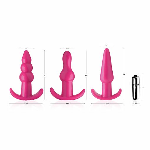 Frisky Thrill Trio Pink Anal Plug Set - Image 6