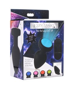 Booty Sparks Rechargeable Light Up Vibrating Anal Plug With Remote Control M