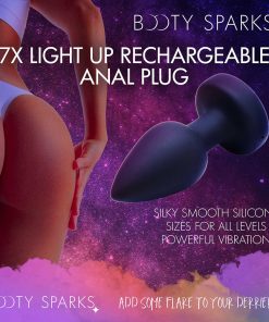 Booty Sparks Rechargeable Light Up Vibrating Anal Plug With Remote Control M