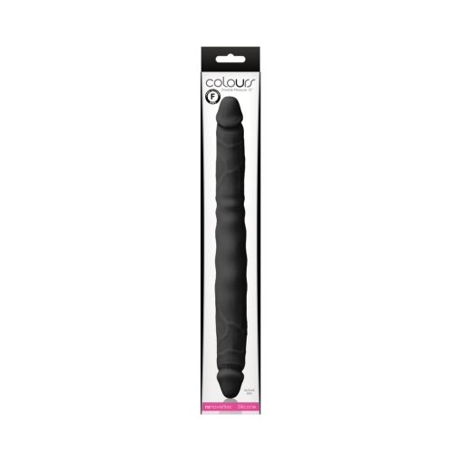 Colours Double Pleasure 12 In. Dual Ended Dildo Black