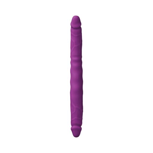 Colours Double Pleasure 12 In. Dual Ended Dildo Purple - Image 2