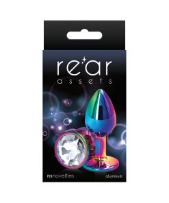 Rear Assets Metal Anal Plug Small Multicolor/Clear