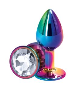 Rear Assets Metal Anal Plug Small Multicolor/Clear