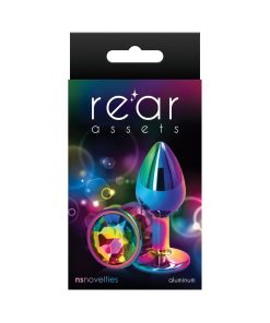 Rear Assets Metal Anal Plug Small Multicolor/Rainbow
