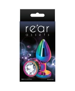 Rear Assets Metal Anal Plug Medium Multicolor/Clear