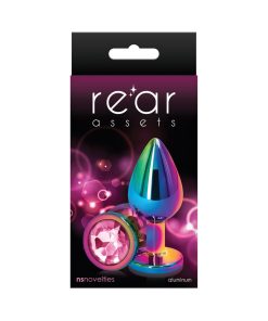 Rear Assets Metal Anal Plug Medium Multicolor/Pink