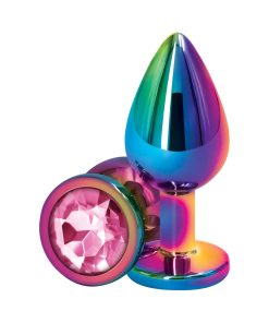 Rear Assets Metal Anal Plug Medium Multicolor/Pink