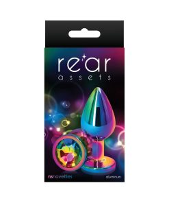Rear Assets Metal Anal Plug Medium Multicolor/Rainbow