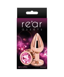 Rear Assets Rose Gold Anal Plug Medium Pink