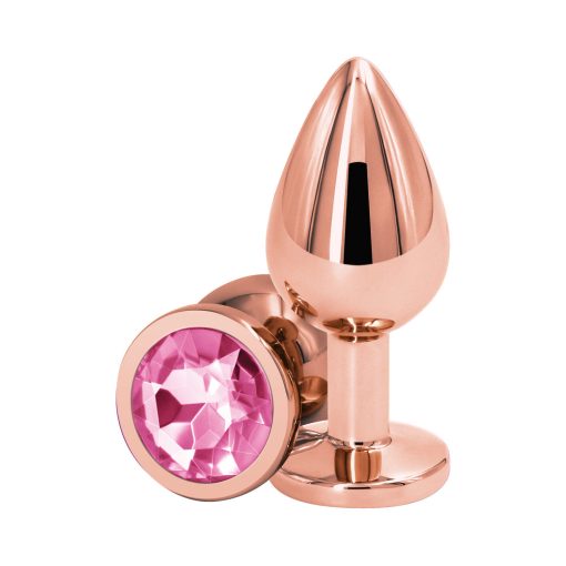 Rear Assets Rose Gold Anal Plug Medium Pink - Image 2