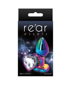 Rear Assets Metal Heart Plug Small Multicolor/Clear