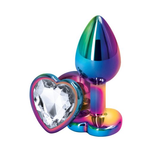 Rear Assets Metal Heart Plug Small Multicolor/Clear - Image 2