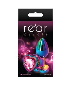 Rear Assets Metal Heart Plug Small Multicolor/Pink