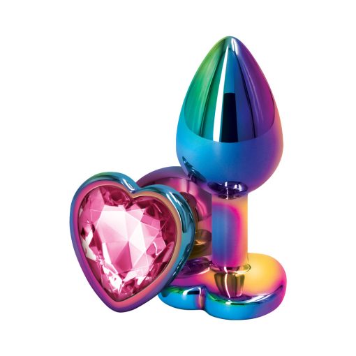 Rear Assets Metal Heart Plug Small Multicolor/Pink - Image 2
